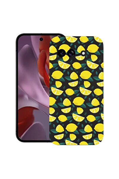 bestcase Калъф за Google Pixel 9a, с десен на лимони, тънък силиконов 0.8ММ, ...