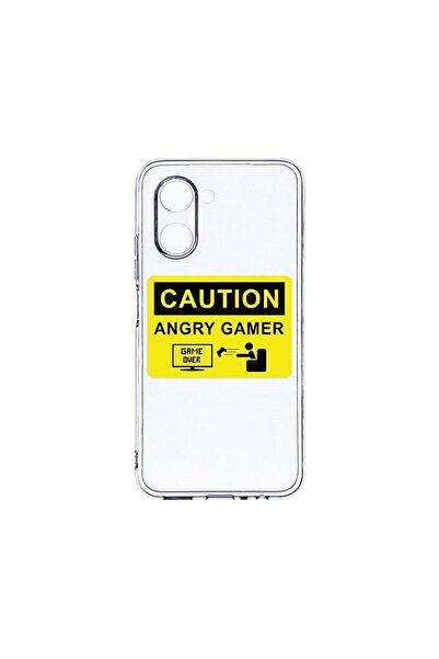 bestcase Прозрачен силиконов калъф 2ММ, съвместим с Realme C33, Angry Gamer, ...
