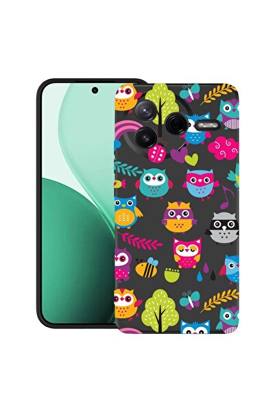 bestcase Ултра тънък TPU калъф, съвместим с Poco F7 Pro, с дизайн на бухал, 3...