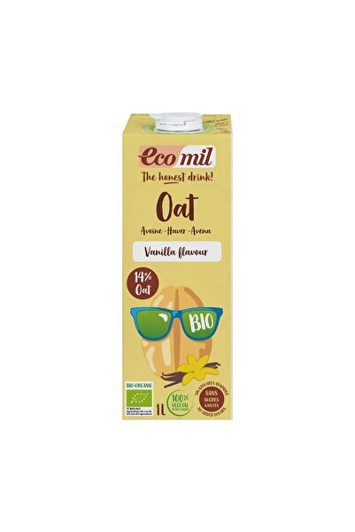 Ecomil Băutură bio de ovăz cu aromă de vanilie, fără zahăr, 1L