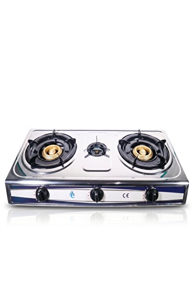 Bervas Aragaz Exterior EurGas 3 Arzatoare Inox, Rapid 2.6KW + Semirapid 2KW +...