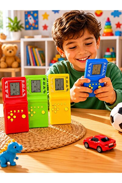 Line Retro Brick Game E-9999 El Oyun Konsolu | Tetris & Mini Oyunlar | Taşınabilir Nostaljik Oyun Cihazı