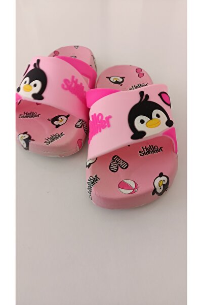 GEZER Papuci pentru copii Mersin Md din material textil cu figurină pinguin, ...