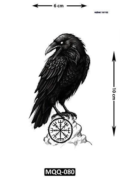Attach MQQ-080 KARGA VE ŞAMAN ŞEMASI DESEN GEÇİCİ DÖVME-TATTO