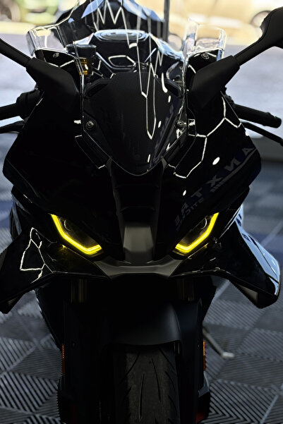 Banxtre BMW S1000RR Motosiklet için Gündüz Ledi Hazır Kesim Renkli Far Filmi ...