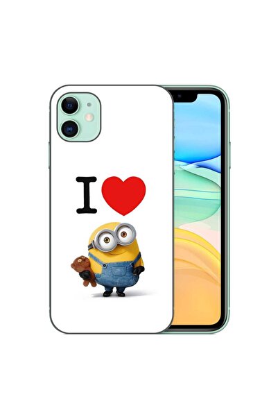 OEM Husa compatibila cu Apple iPhone 11 Silicon Gel Tpu Model I Love Minions
