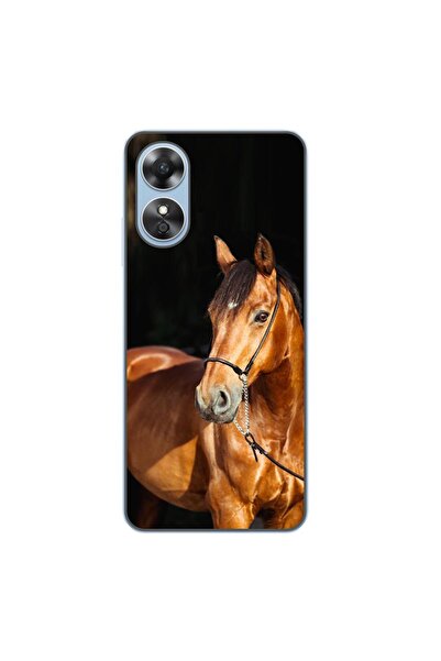 OEM Husa compatibila cu Oppo A17 Silicon Gel Tpu Model Cal pe Fundal Negru