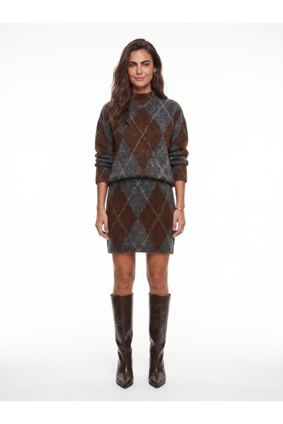 ONLOOX Anthracite Brown Shaded Soft Textured Diamond Patterned Standard Size ...