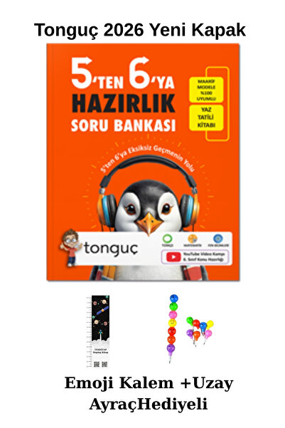 Tonguç Yayınları Tonguç 5'ten 6'ya Hazırlık Kitabı 2027 MAARİF MODELİ (UZAY A...