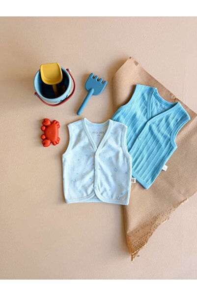 Deddy Atelier Mavili Erkek 2li Yelek Takım
