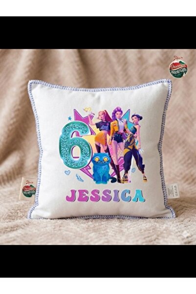 Emaazz LLC KPop Demon Birthday Pillow – Cartoon Cushion for Girls