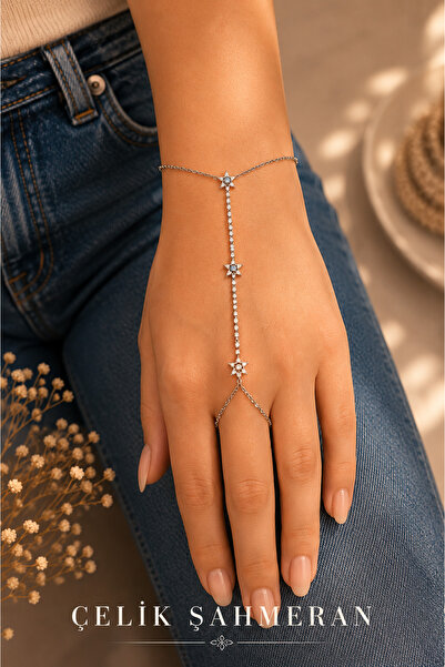 Jack Ferrero Silver Color Steel Zircon Stone Minimal Shahmeran
