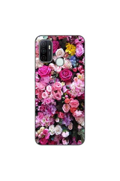 OEM Husa compatibila cu Oppo A53 Silicon Gel Tpu Model Trandafiri Roz