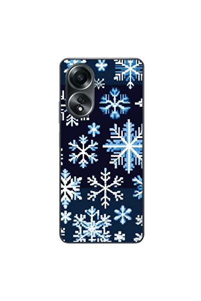 OEM Case compatible with Oppo A58 4G Silicon Gel Tpu Pattern Pixel Art Snowfl...