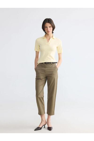 LC Waikiki Pantaloni de damă din gabardină cu centură în talie (S6)