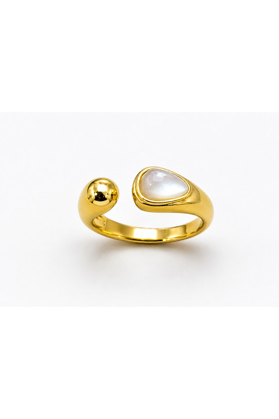 Venus Design Steel Mother-Of-Pearl Ring (Adjustable)