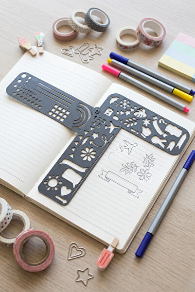 Karmelom Studio 3-Flap Foldable Bullet Journal Page Layout and Hobby Template...