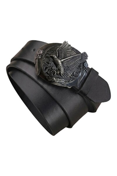 targay Eagle Embossed Cowboy Buckle Jeans Belt