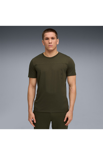 Puma Tricou kaki pentru bărbați Tad Tech Triblend