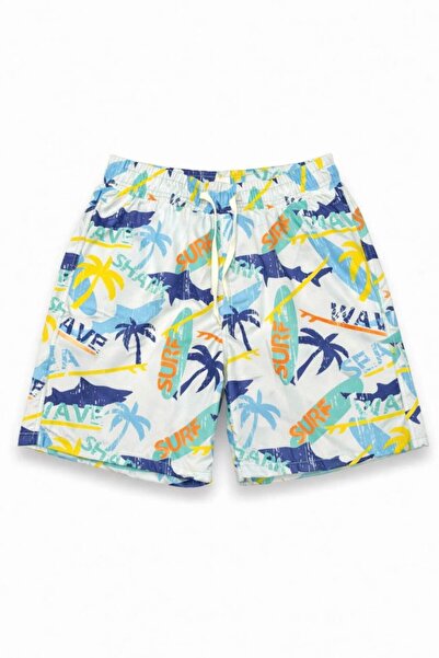 RAPAPA Pantaloni scurți de baie cu imprimeu surf pentru băieți 26999S