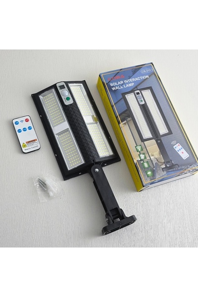 BaoBao Solar LED light with sensor, remote control, wall mounting, black