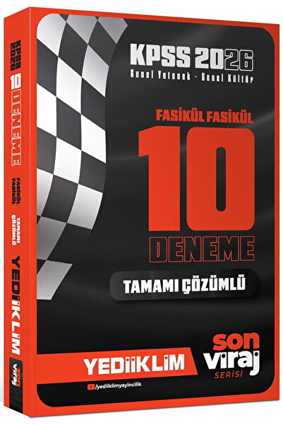 Yediiklim Yayınları 2026 KPSS Son Viraj Serisi GY-GK Tamamı Çözümlü 10 Fasikü...