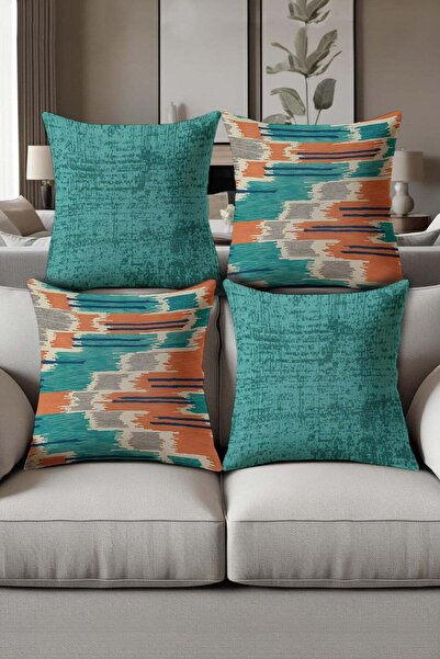Dolce Mariee Digital Printed Soft Textured 4-Piece Throw Pillow Cover Set Krl...