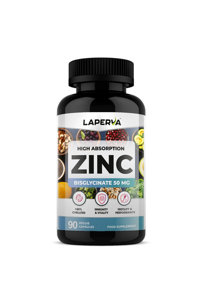 Laperva Zinc Bisglycinate 50mg – Zinc Supplement for Immunity & Wellness | 90...