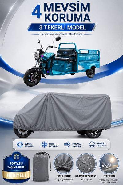 Motobros Motorcycle Tarpaulin Kral Motor Enif 500 3-Wheeled Electric Vehicle ...