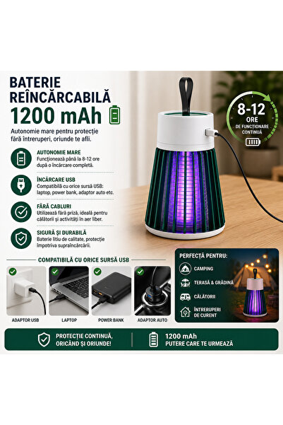 Magazinul reducerilor 1200mAh Rechargeable UV Lamp with USB, Long Battery Lif...