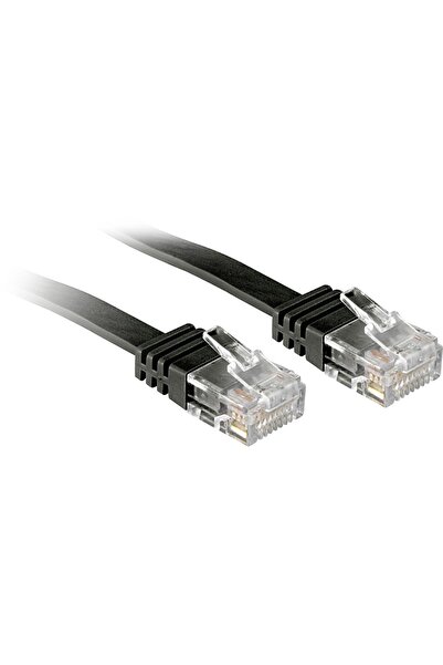 LİNDY Cablu patch Cat6 plat neecranat negru 5.00m