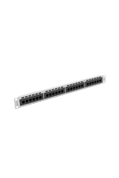 Lanberg Panou patch 24 porturi 1U 19 inch Cat.5e UTP gri