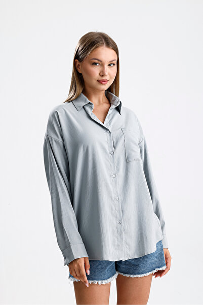 ubmbutik Women's Shirt - Loose Fit - Woven Linen