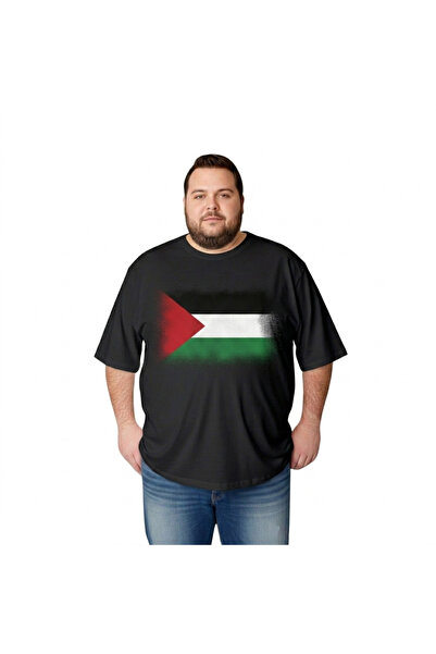 sngl Men's Large Size Short Sleeve Palestine Flag Printed T-Shirt 3XL 4XL 5XL...