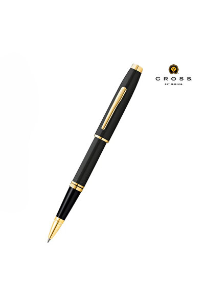 Cross Coventry Classic Black Lacquer with Gold Tone Appointments Rollerball P...