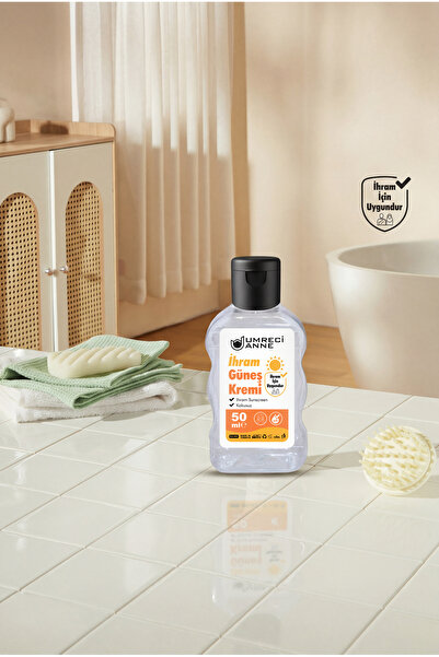 Umreci Anne 50 ml İhram Yüz ve Vücut Güneş Kremi (50 SPF) Kokusuz ve Alkolsüz...
