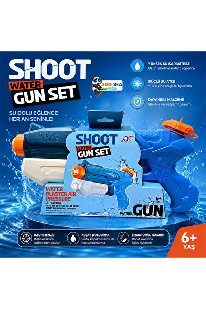 SHOOT Su Tabancası Pompalı Uzun Menzilli Sağlam Plastik