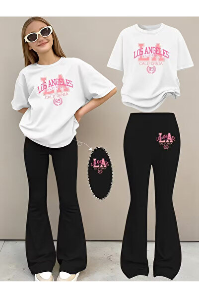 YUNAYT Set de pantaloni evazați și tricou spaniol pentru fete