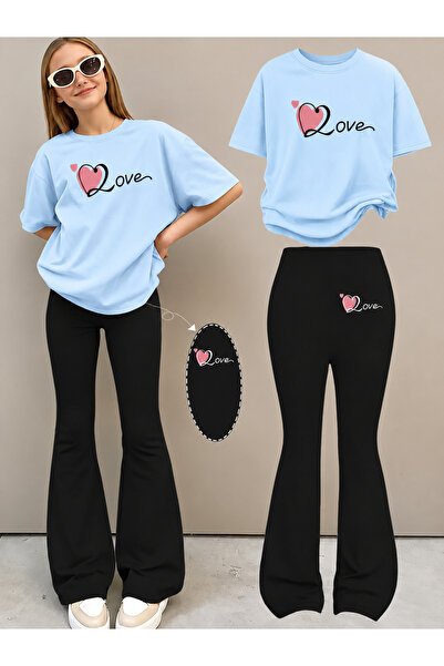 YUNAYT Set de pantaloni evazați și tricou spaniol pentru fete