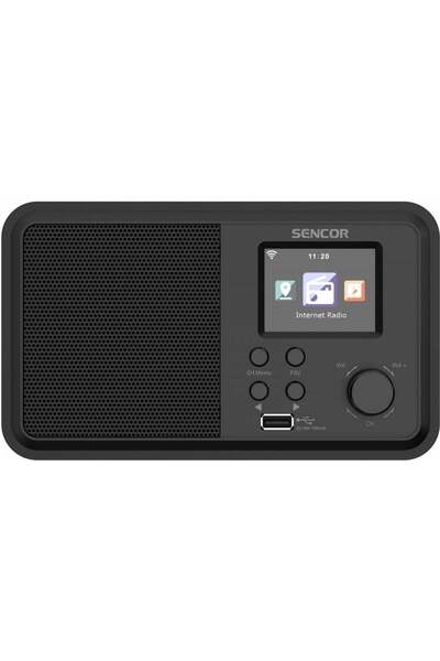 Sencor Radio Internet cu putere de 4W, WiFi, FM, DAB+, USB, ecran LCD mare