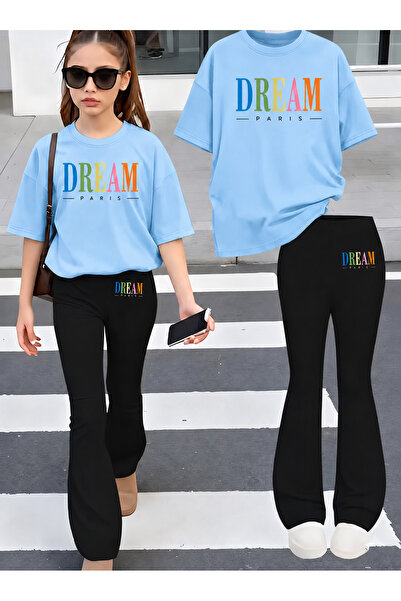 YUNAYT Set de pantaloni evazați și tricou spaniol pentru fete