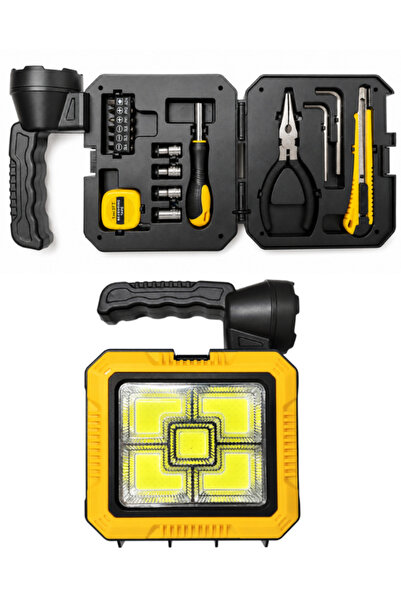 TAREZ GP-615 Güneş Enerjili Şarjlı LED Kamp Lambası Takım Setli Solar El Fene...