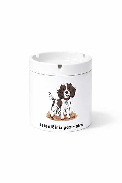 Kirbi Reklam Animal English Springer Spaniel British Dog Printed Ash Tray Ash...