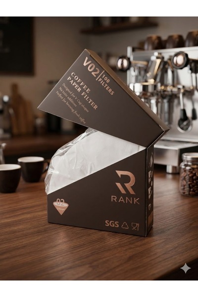 rank Rank V60 Paper Coffee Filters Size 02, 200 Pcs White