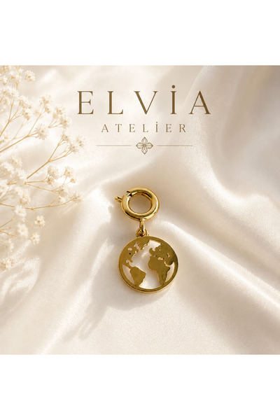 Elvia Atelier Charm Ucu Kolye ve Bileklik Ucu Dünya