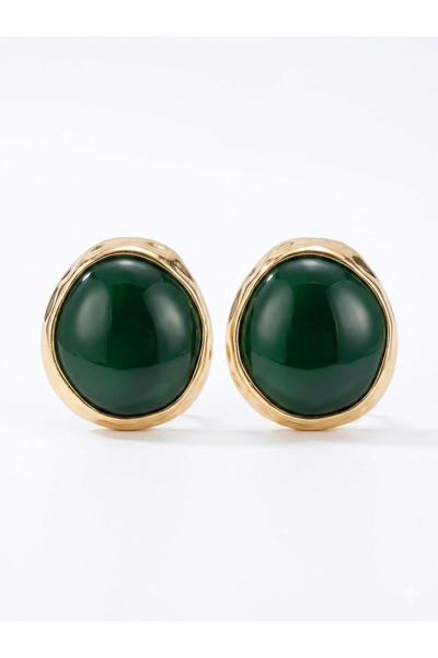 GenelTedarik Steel Gold Framed Trendy Earrings |   Does Not Darken |   Women'...