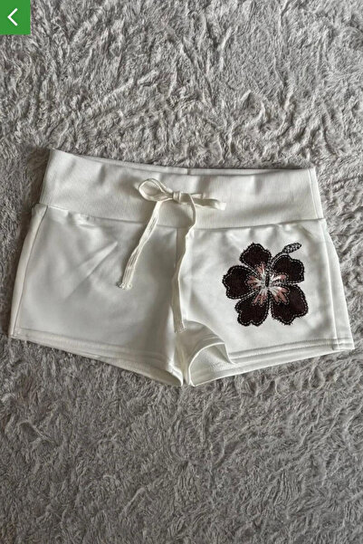 İsra Ayyıldız Moonstar Collection Hibiskus Çiçeği İpli Y2K Mini Şort