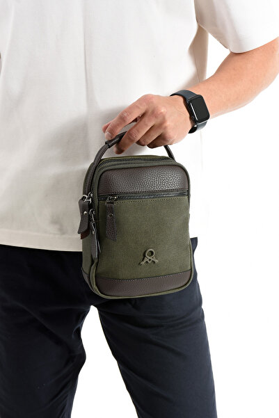KASVA DERİ 3 Compartment Zippered Adjustable 1st Quality Cross Strap Waterpro...