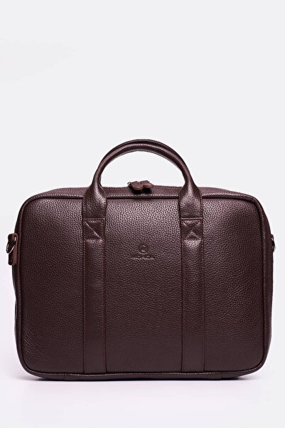 MORCA MacBook Organizer Genuine Leather Laptop Briefcase 13" & 14" Inch Brown...