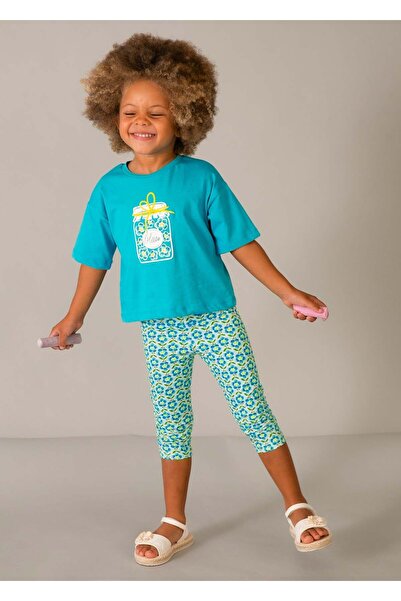 MAYORAL Girl's Short Combed Cotton Tights Blue